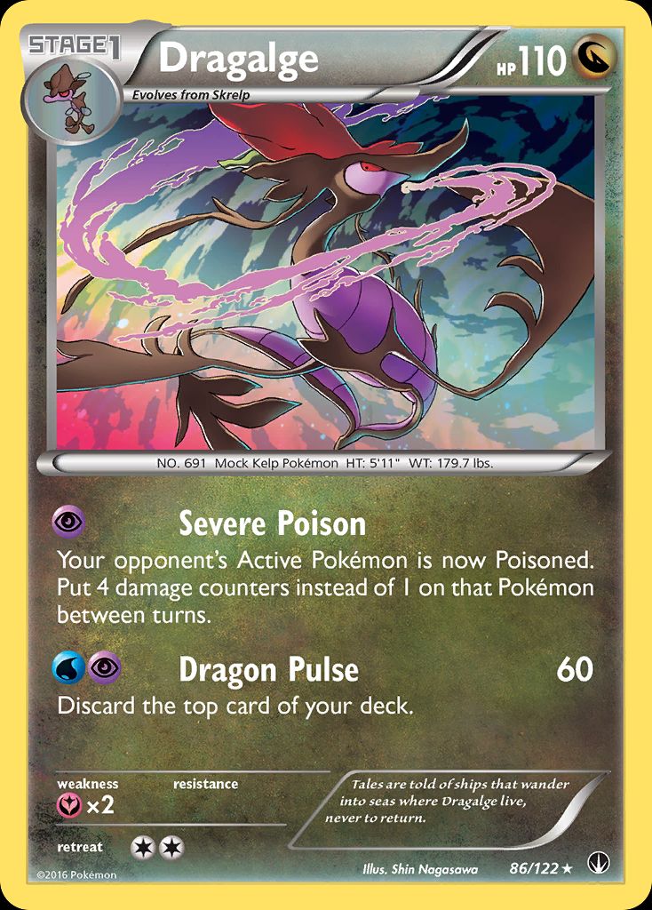 PSA 10 Dragalge XY BREAKpoint graded Pokémon card