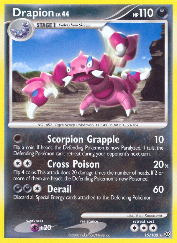 PSA 10 Drapion Mysterious Treasures graded Pokémon card