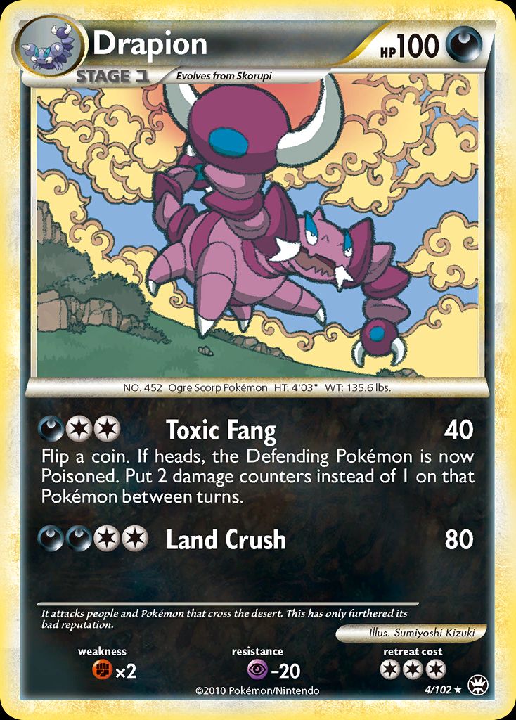 PSA 10 Drapion Triumphant graded Pokémon card