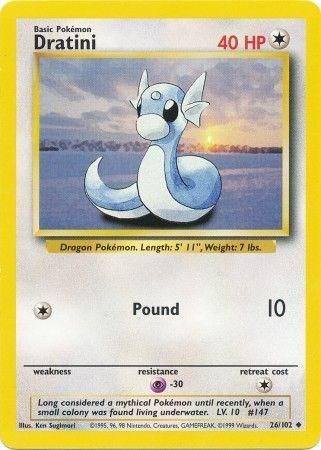 PSA 10 Dratini Base Set graded Pokémon card