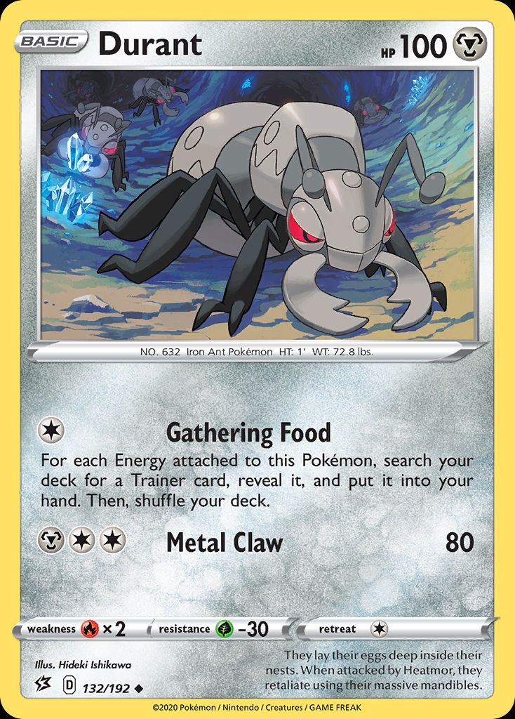 PSA 10 Durant Rebel Clash graded Pokémon card