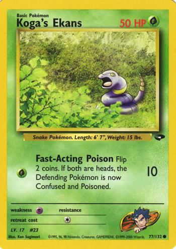 PSA 10 Ekans Gym Heroes graded Pokémon card