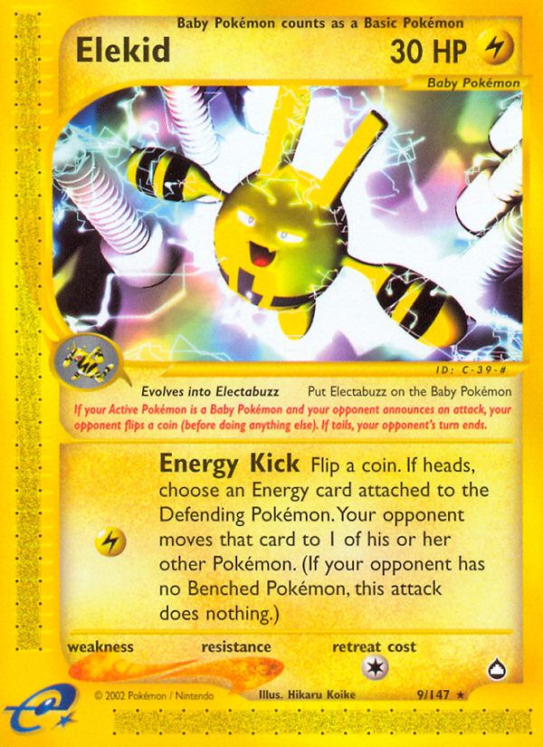 PSA 10 Elekid Aquapolis graded Pokémon card