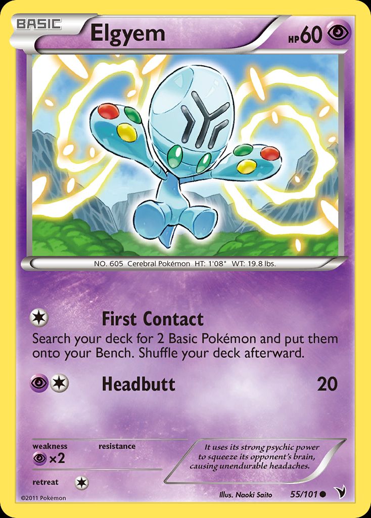 PSA 10 Elgyem Emerging Powers graded Pokémon card