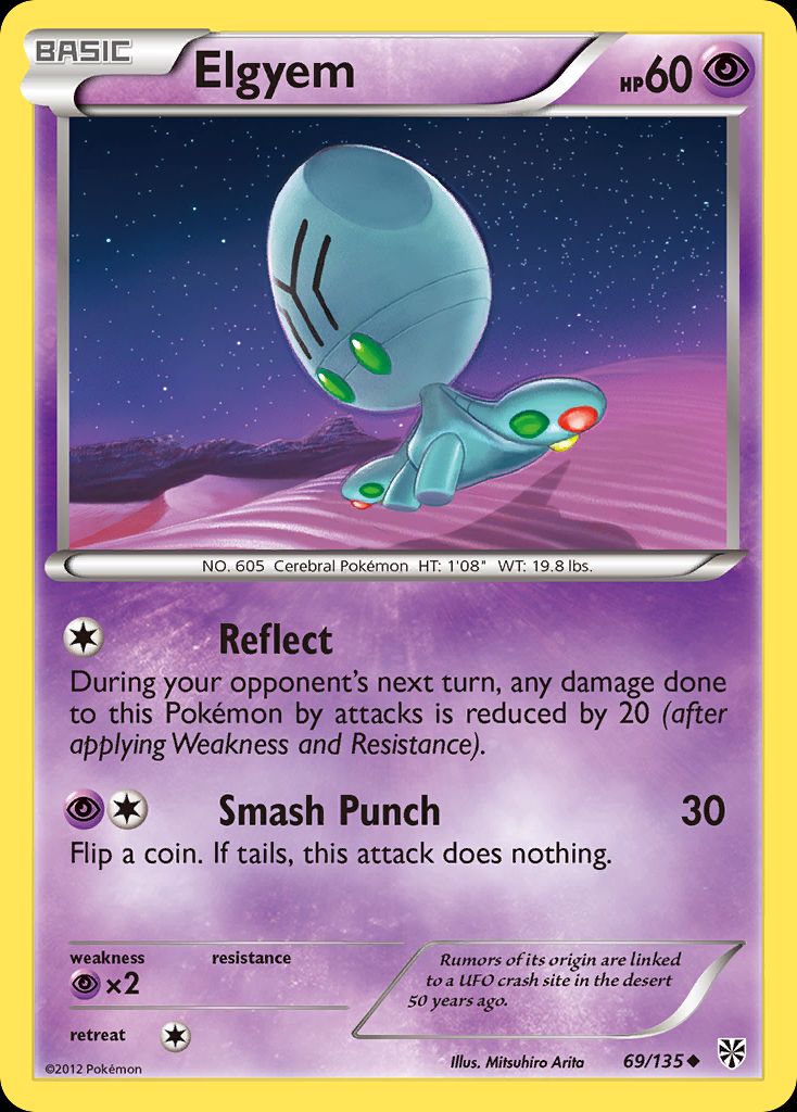 PSA 10 Elgyem Boundaries Crossed graded Pokémon card