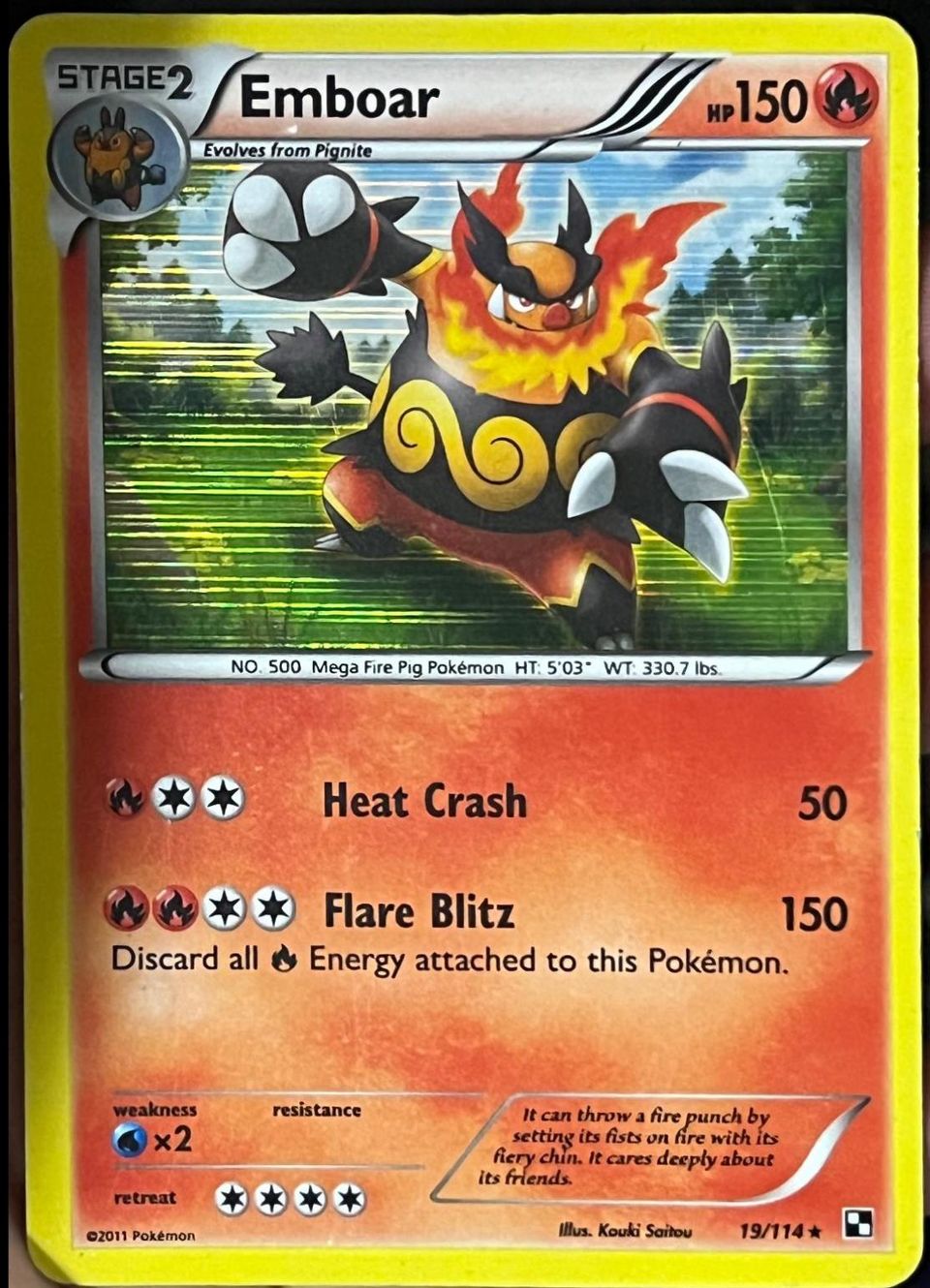 PSA 10 Emboar Black & White graded Pokémon card
