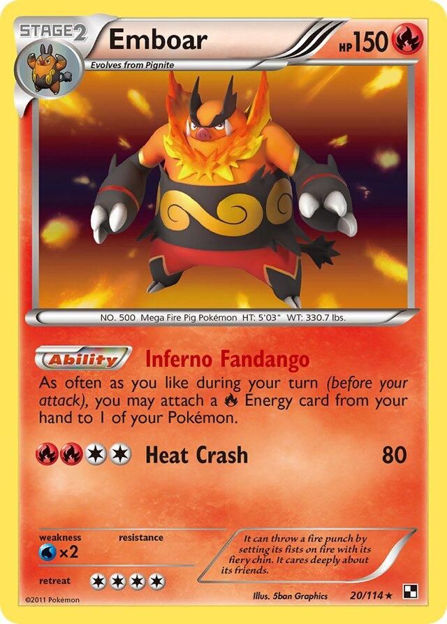 PSA 10 Emboar Black & White graded Pokémon card