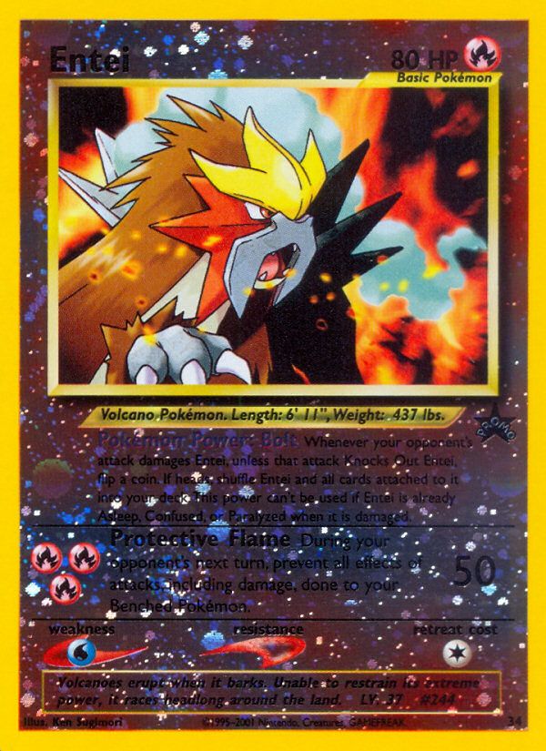 PSA 10 Entei Wizards Black Star Promos graded Pokémon card