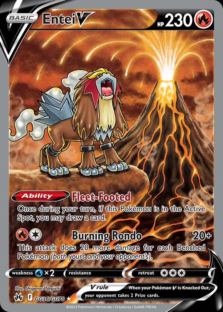 PSA 10 Entei Crown Zenith graded Pokémon card