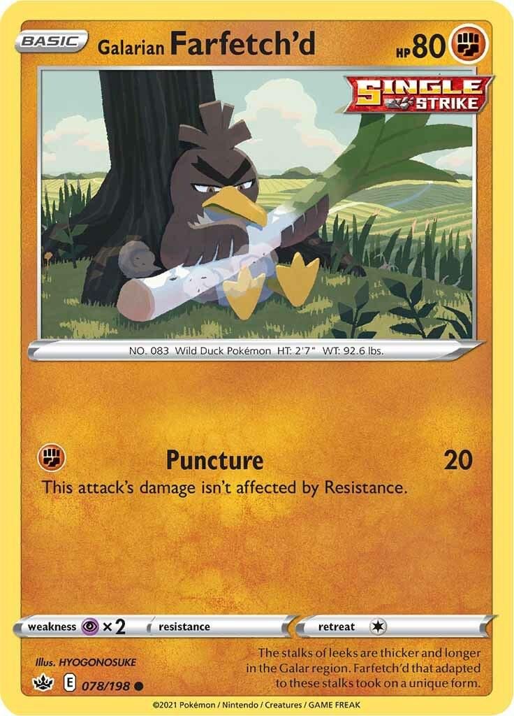 PSA 10 Galarian Farfetch'd Vivid Voltage Secret Rare graded Pokémon card