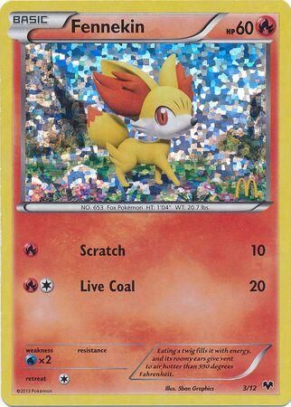 PSA 10 Fennekin McDonald's Collection 2014 graded Pokémon card