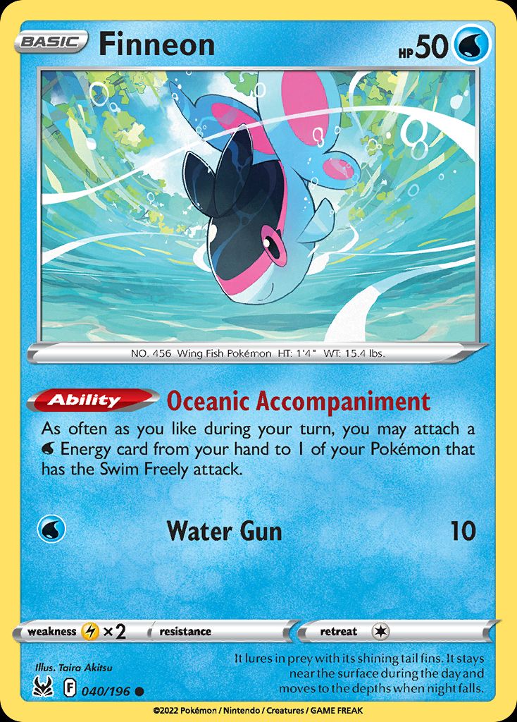 PSA 10 Finneon Astral Radiance graded Pokémon card
