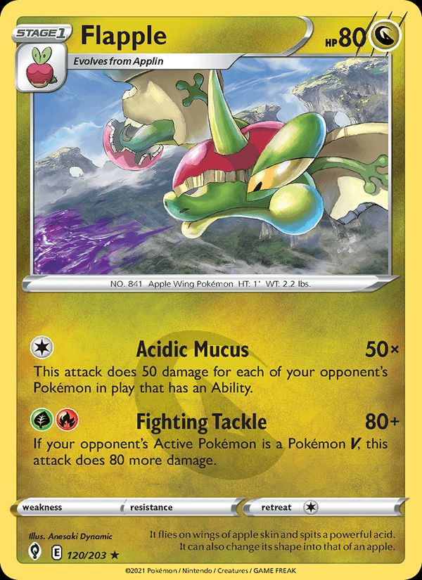 PSA 10 Flapple Evolving Skies graded Pokémon card