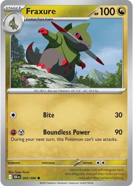 PSA 10 Fraxure Emerging Powers graded Pokémon card