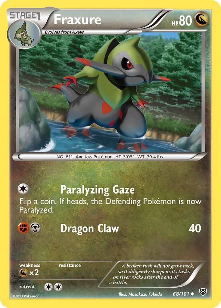 PSA 10 Fraxure Shining Legends graded Pokémon card