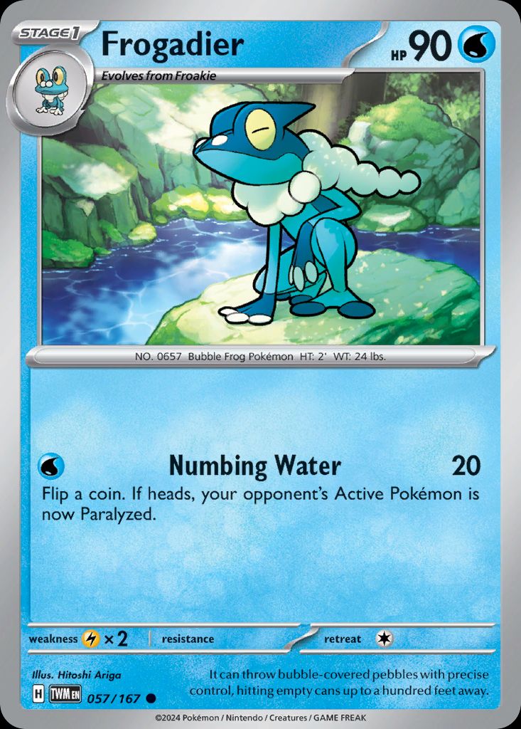PSA 10 Frogadier Twilight Masquerade graded Pokémon card