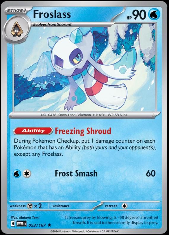 PSA 10 Froslass Twilight Masquerade graded Pokémon card