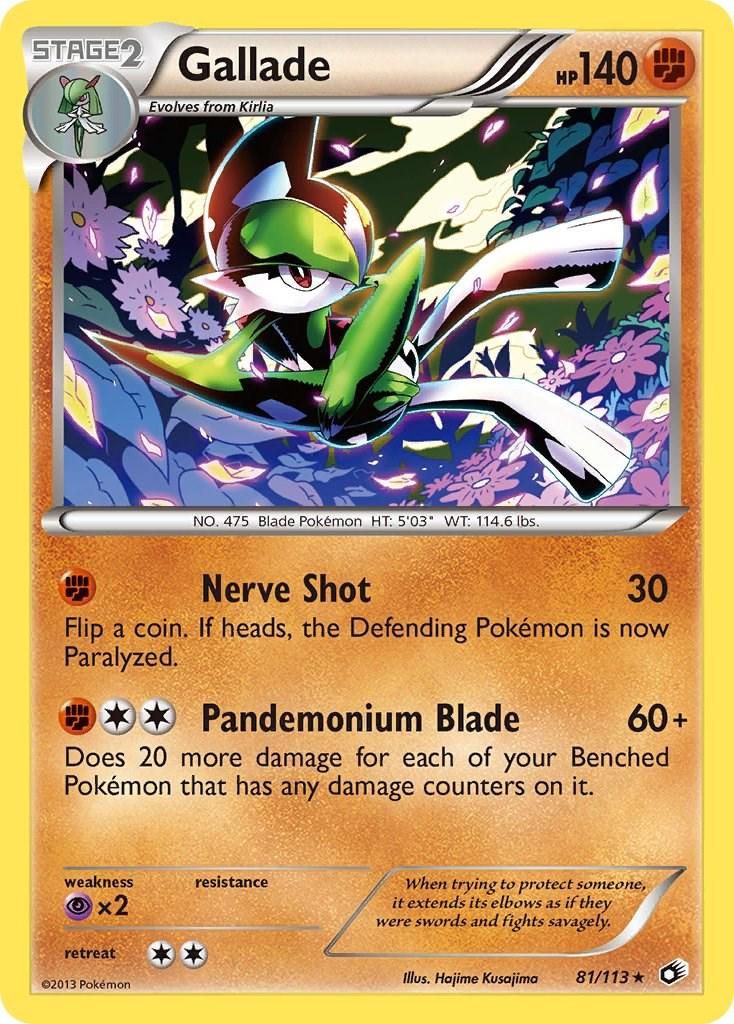PSA 10 Gallade Mysterious Treasures graded Pokémon card