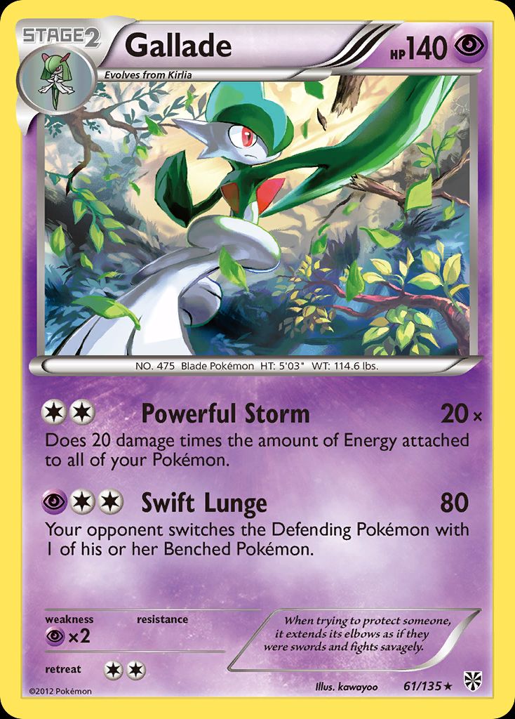 PSA 10 Gallade Plasma Storm graded Pokémon card
