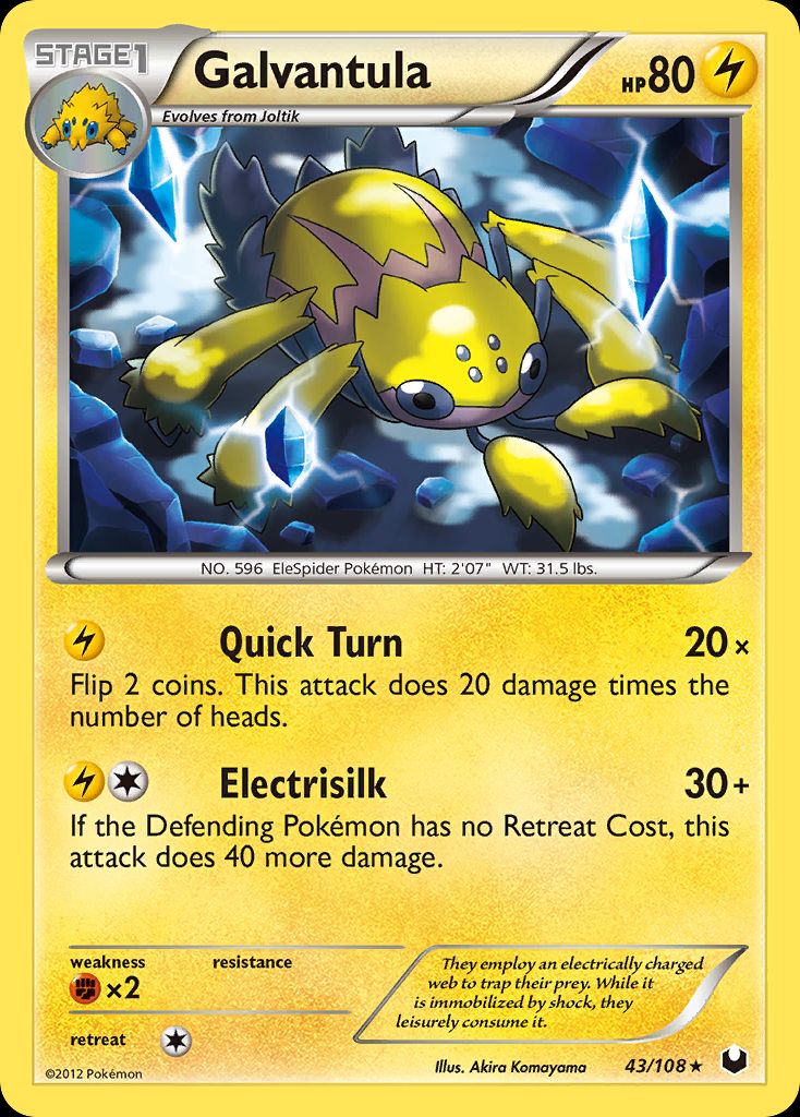 PSA 10 Galvantula Plasma Storm graded Pokémon card