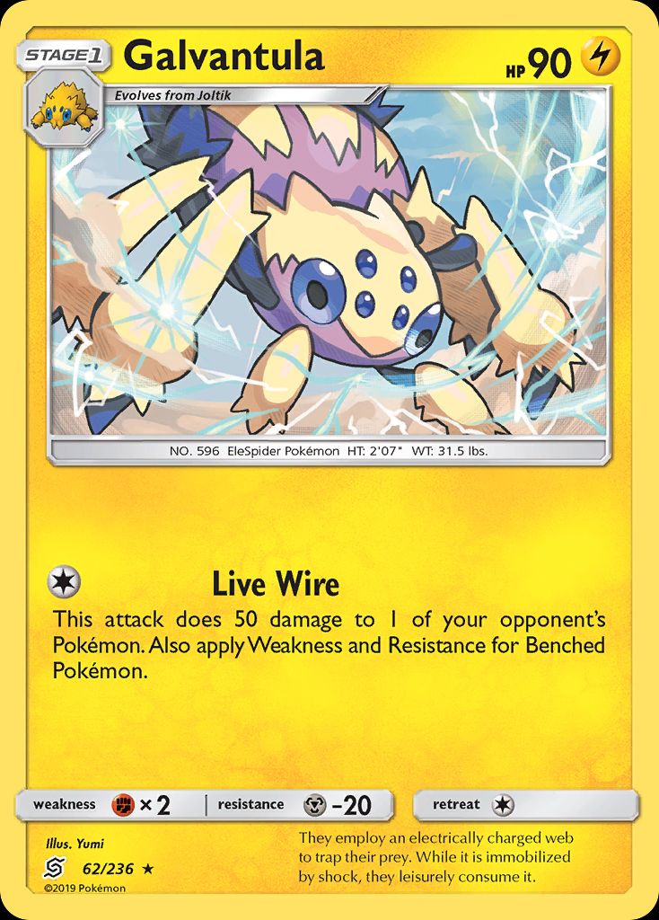 PSA 10 Galvantula Unified Minds graded Pokémon card