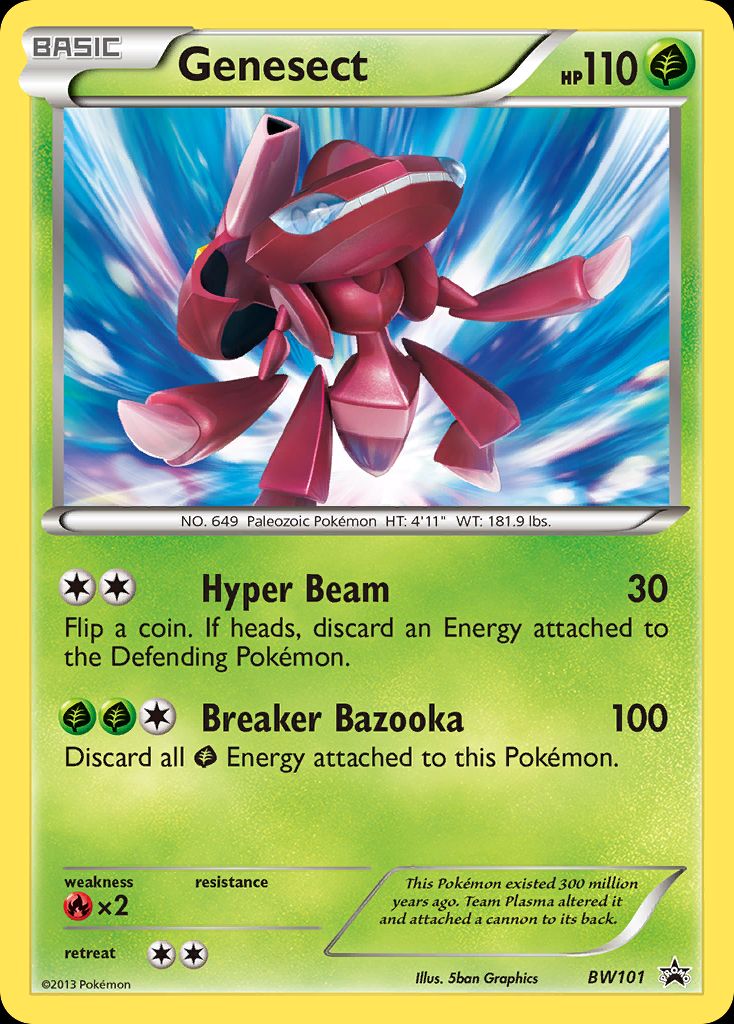 PSA 10 Genesect BW Black Star Promos graded Pokémon card