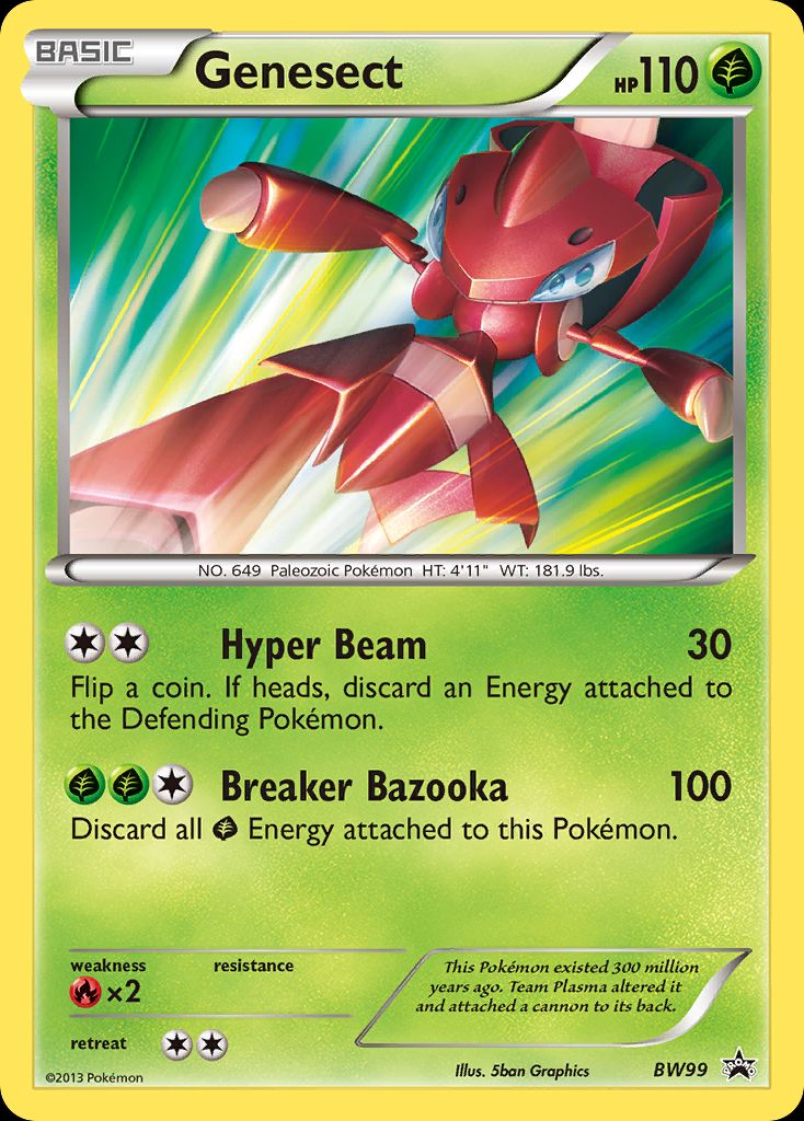 PSA 10 Genesect BW Black Star Promos graded Pokémon card