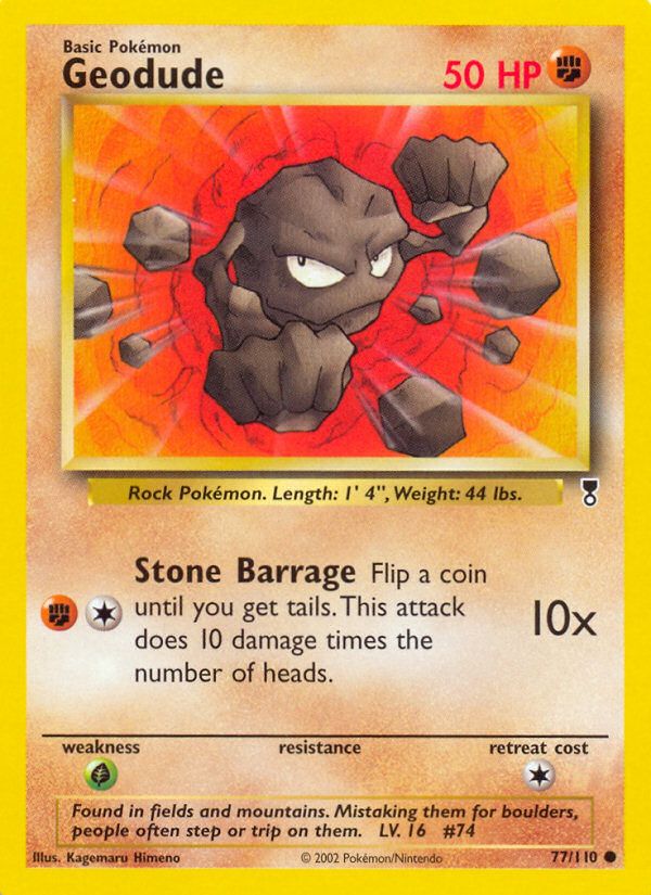 PSA 10 Geodude Legendary Collection graded Pokémon card