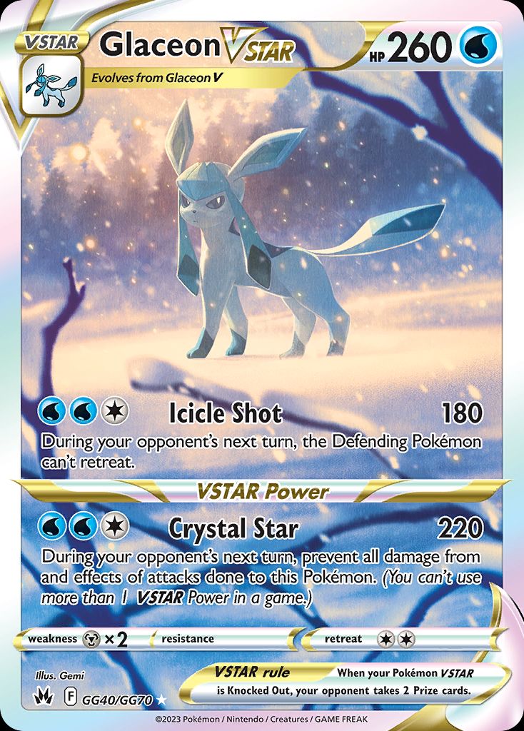 PSA 10 Glaceon Crown Zenith graded Pokémon card