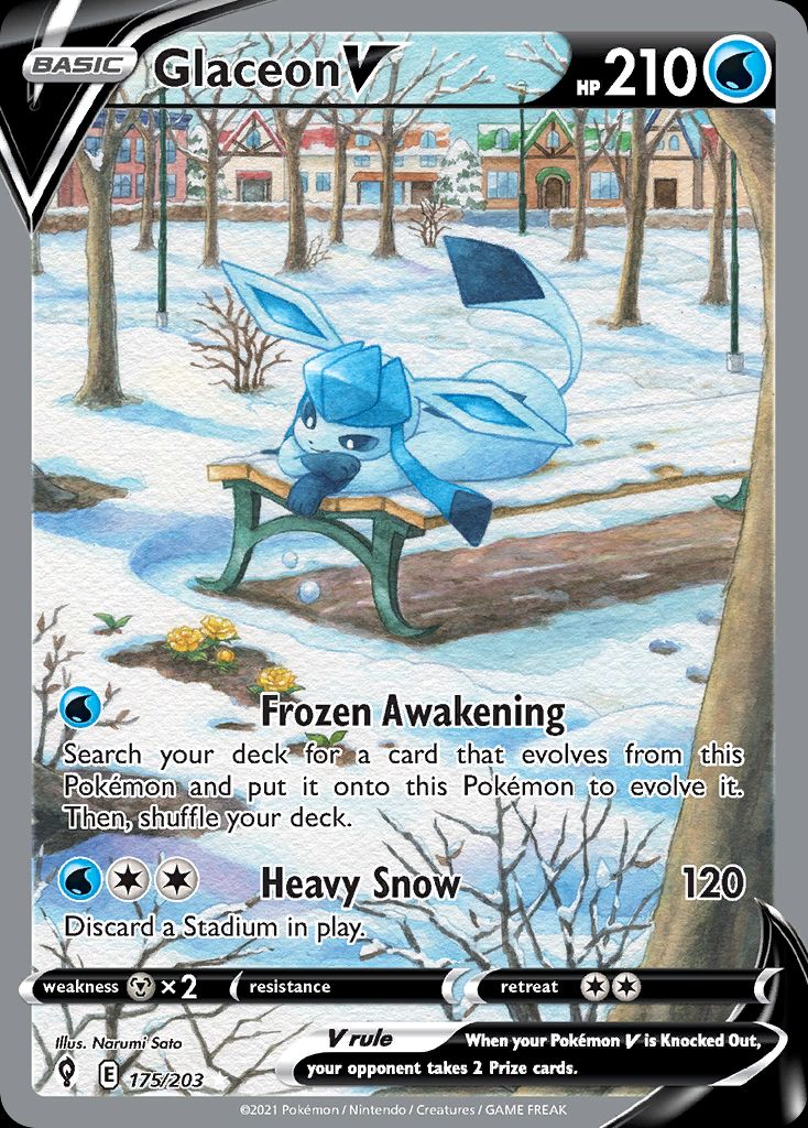 PSA 10 Glaceon Evolving Skies graded Pokémon card