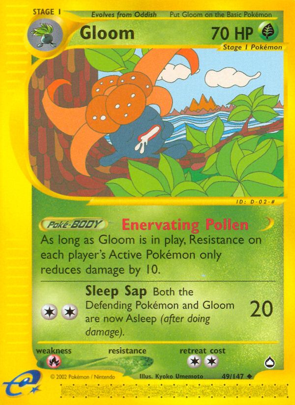 PSA 10 Gloom Aquapolis graded Pokémon card
