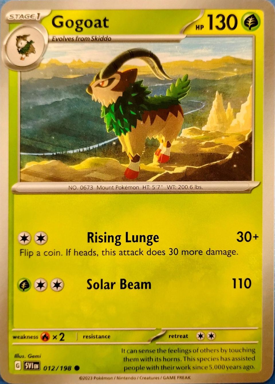 PSA 10 Gogoat Flashfire graded Pokémon card