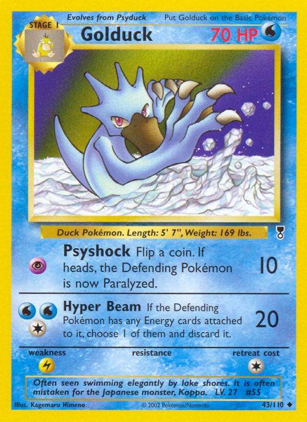 PSA 10 Golduck Legendary Collection graded Pokémon card