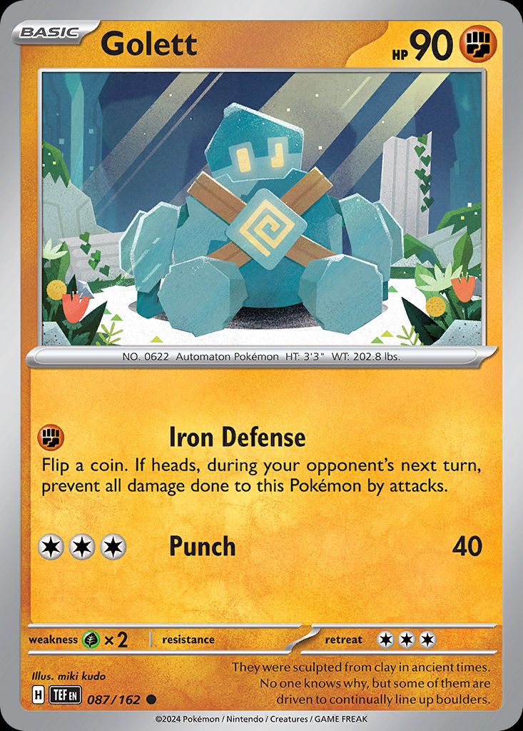 PSA 10 Golett Paradox Rift graded Pokémon card
