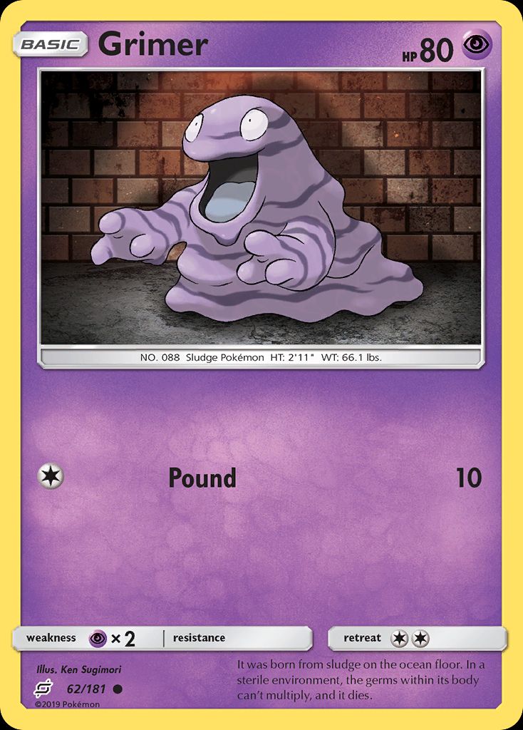 PSA 10 Grimer Legend Maker graded Pokémon card