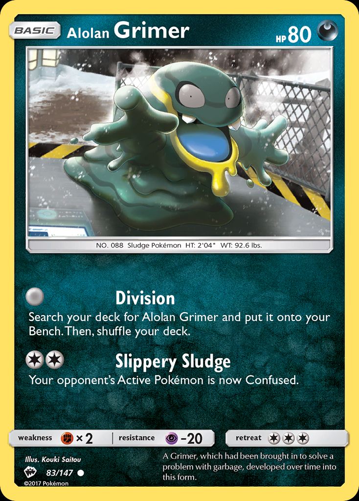 PSA 10 Alolan Grimer Burning Shadows graded Pokémon card