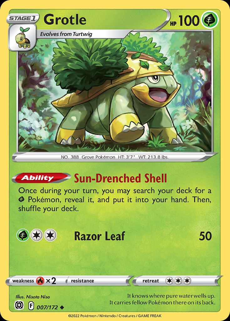 PSA 10 Grotle Dialga LV.X Constructed Standard Deck graded Pokémon card
