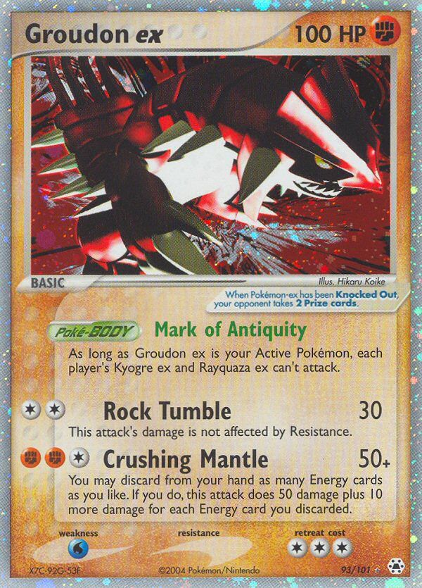PSA 10 Groudon EX Hidden Legends graded Pokémon card