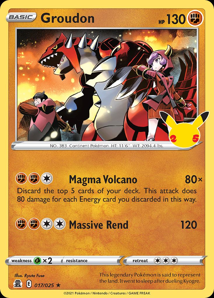 PSA 10 Groudon Celebrations graded Pokémon card