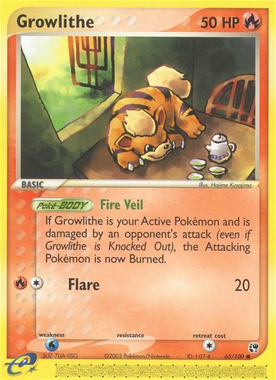 PSA 10 Growlithe EX Sandstorm graded Pokémon card