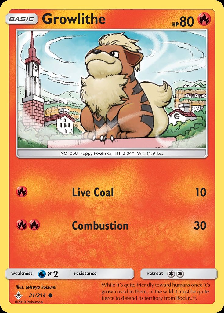 PSA 10 Growlithe Unbroken Bonds graded Pokémon card
