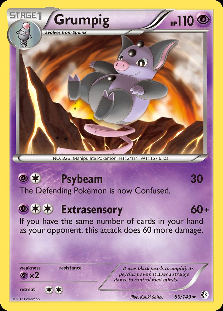 PSA 10 Grumpig Boundaries Crossed graded Pokémon card