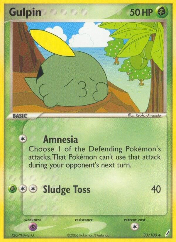 PSA 10 Gulpin Crystal Guardians graded Pokémon card