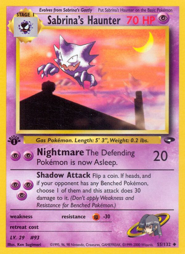 PSA 10 Sabrina's Haunter Gym Challenge graded Pokémon card