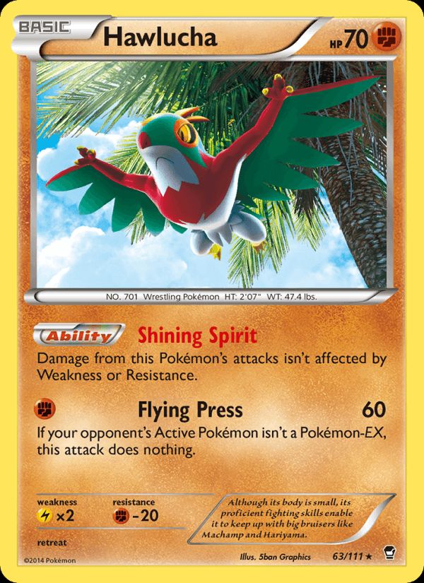 PSA 10 Hawlucha Furious Fists graded Pokémon card