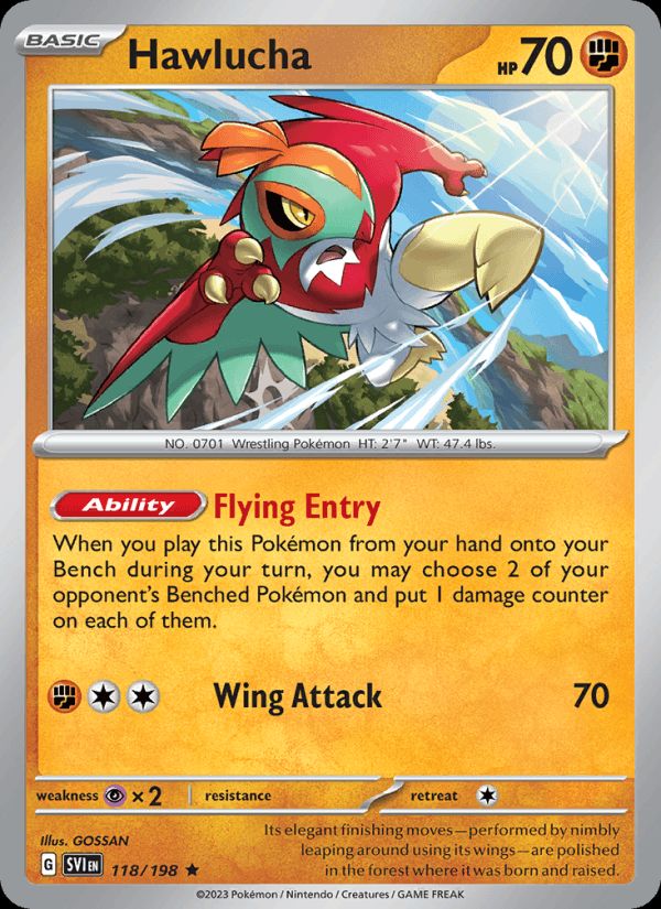 PSA 10 Hawlucha Scarlet & Violet graded Pokémon card