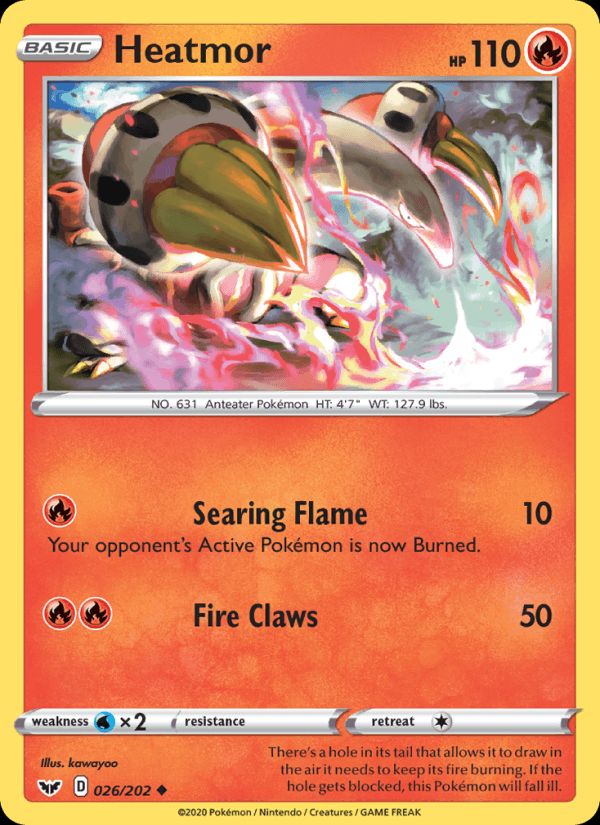 PSA 10 Heatmor Sword & Shield graded Pokémon card
