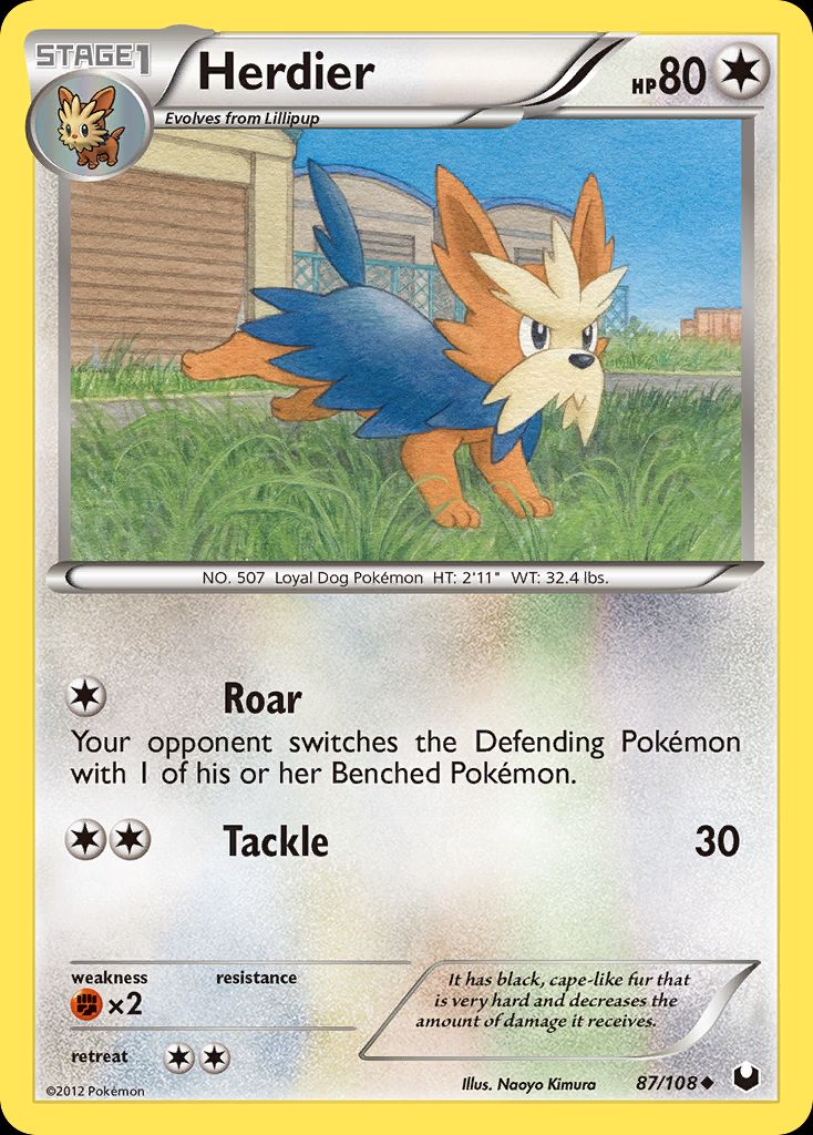 PSA 10 Herdier Dark Explorers graded Pokémon card