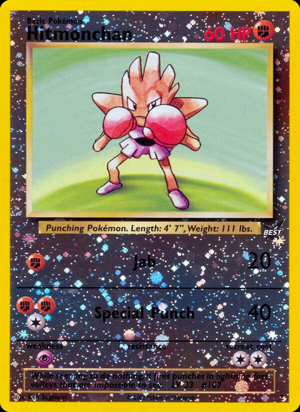 PSA 10 Hitmonchan Best of Game graded Pokémon card