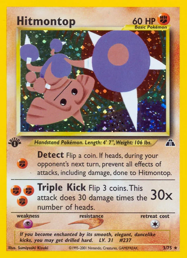 PSA 10 Hitmontop Neo Discovery graded Pokémon card